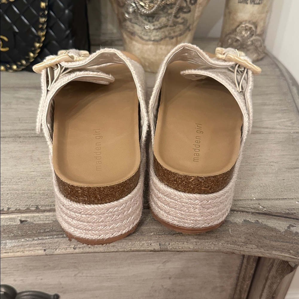Madden girl Cream Woven Platform Sandals - Picture 4 of 4